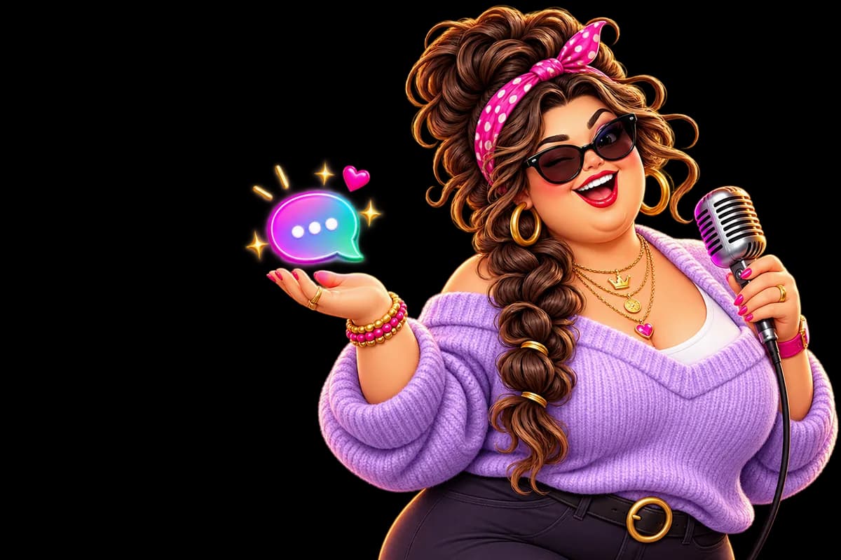 FatLady explaining social media concepts